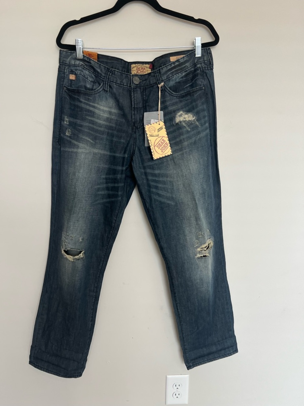 Dear John Women's Distressed Indigo Jeans NWT Size 31